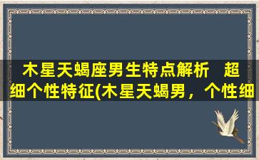 木星天蝎座男生特点解析   超细个性特征(木星天蝎男，个性细腻)